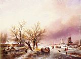 A Winter Landscape by Jan Jacob Coenraad Spohler
